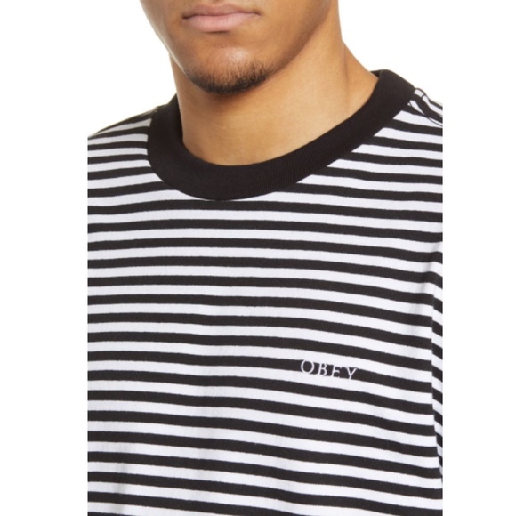 OBEY- Apex Striped Crew Sk8R Shirt (NWT) - Picture 8 of 15